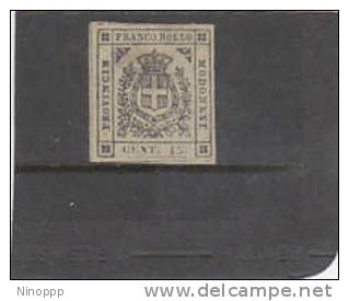 Italian Staes Modena-1859 15c  Brown , Signed Diena    MNH - Modène