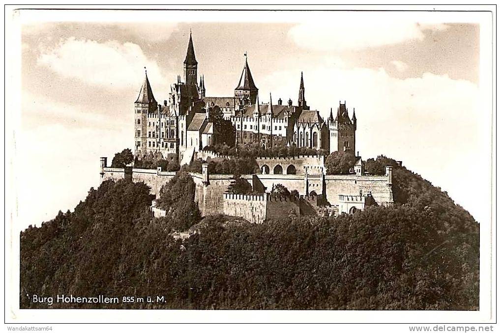 AK 442115 Burg Hohenzollern 855 M ü. M. 13.5.39 - 18 Besucht HECHINGEN Und Die Burg Hohenzollern Nach Bretten Mit 1 X 6 - Hechingen