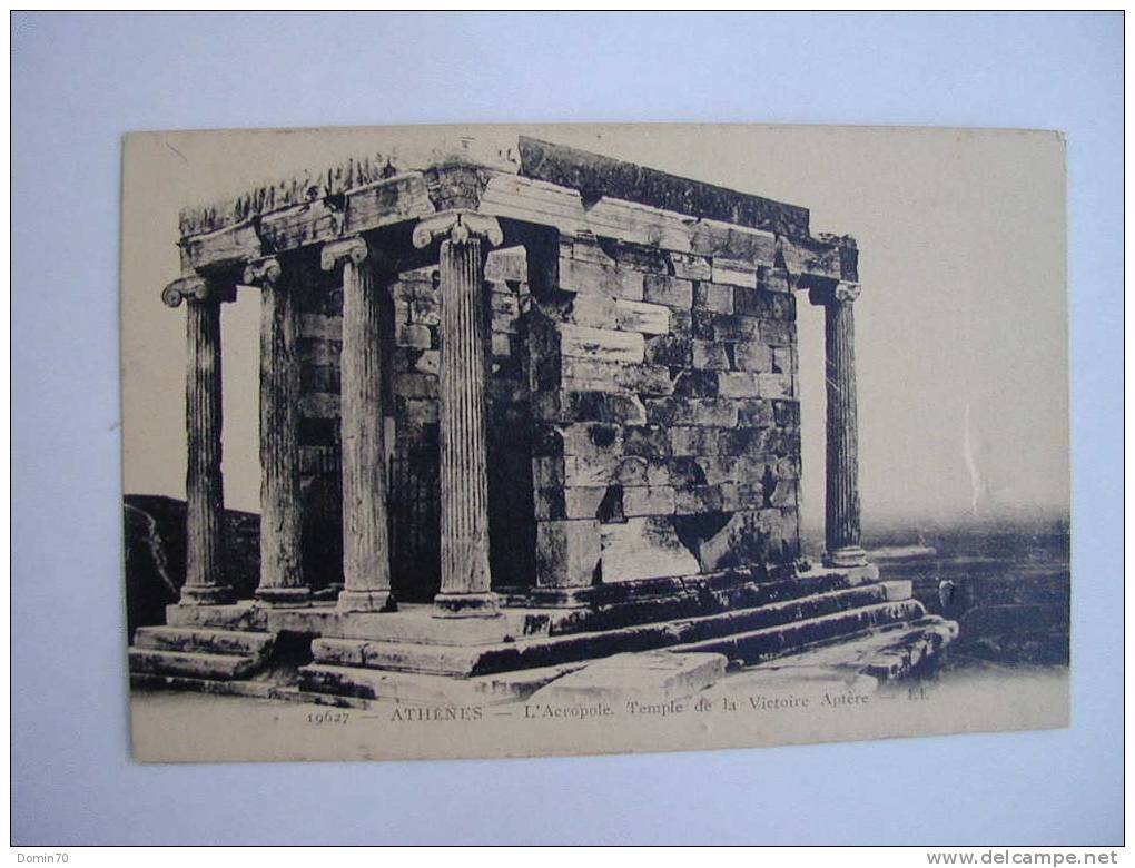 CPA Athènes Acropole Temple De La Victoire Aptère - Colecciones & Series