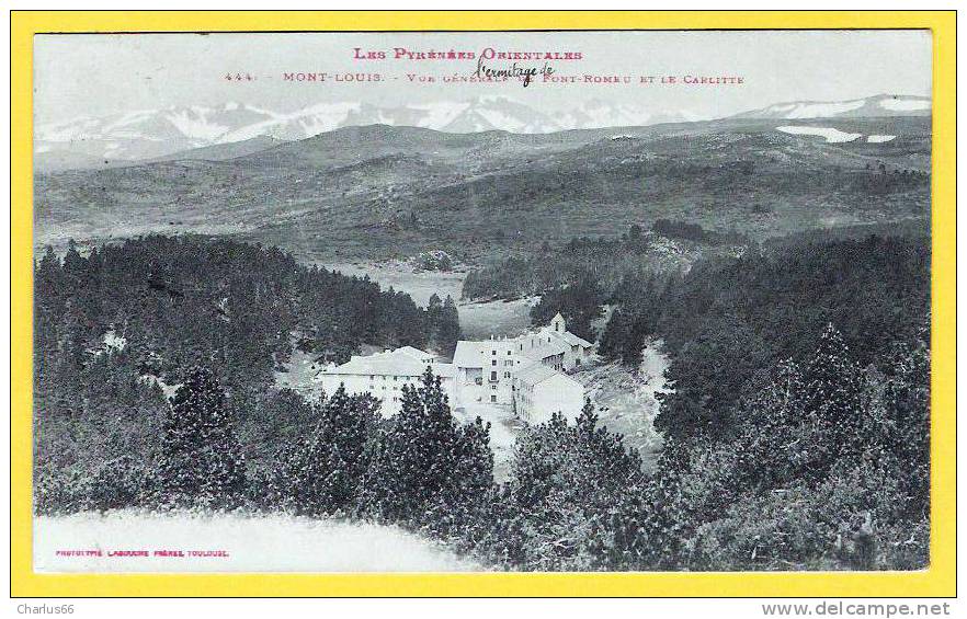 ACHAT IMMEDIAT - MONT LOUIS - 66 - FONT ROMEU - Vue Générale Et Le Carlitte - 1908 - Autres & Non Classés