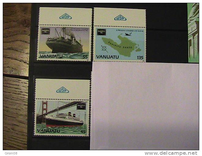 Va Ameripex 86 3 Timbres - Vanuatu (1980-...)