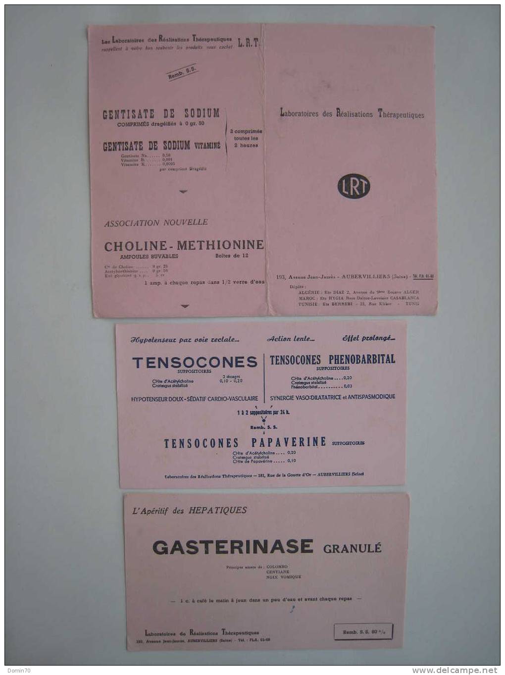 Buvard Pharmacie Lab Thérapeutiques Gasterinase Choline - Colecciones & Series