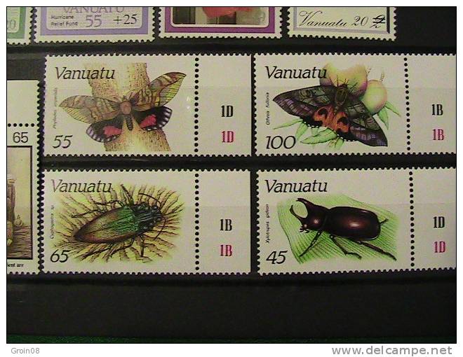 Va Insectes 4 Timbres - Vanuatu (1980-...)
