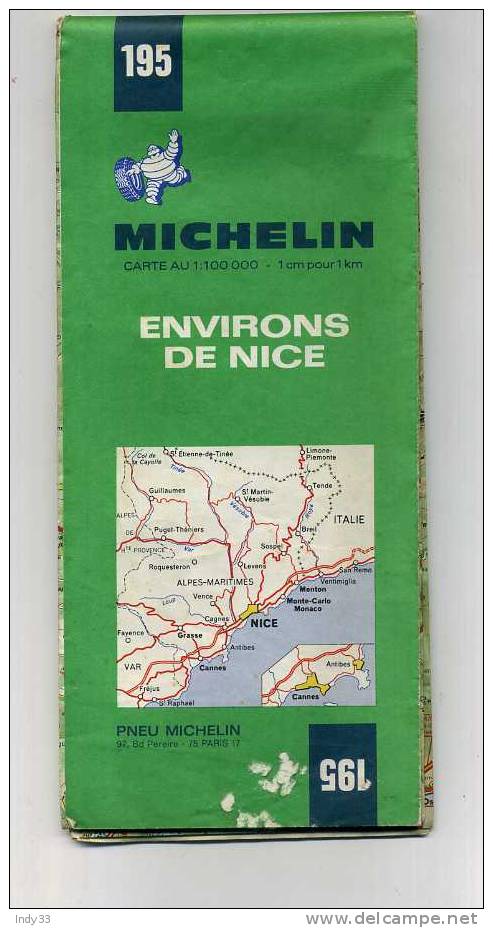 - CARTE MICHELIN 195 . 1970 - Strassenkarten