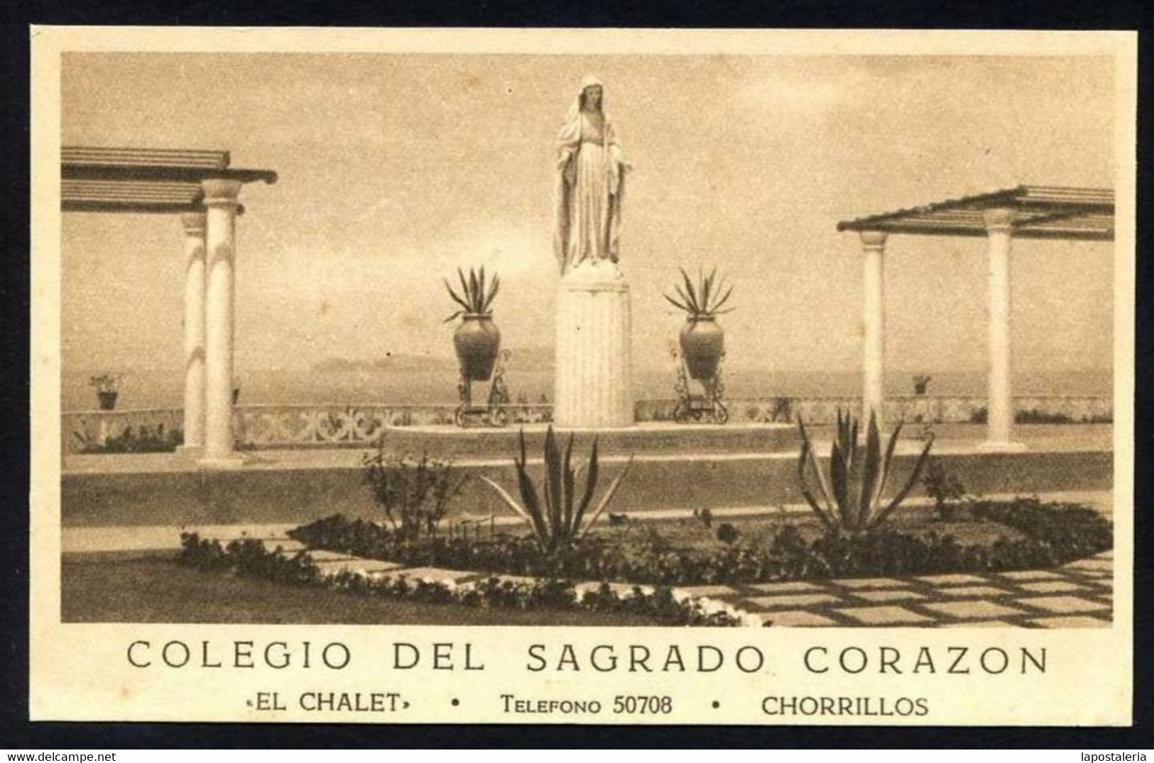 Chorrillos. *Colegio Del Sagrado Corazón* Ed. Lit. Valverde. Dorso Impreso. - Perú
