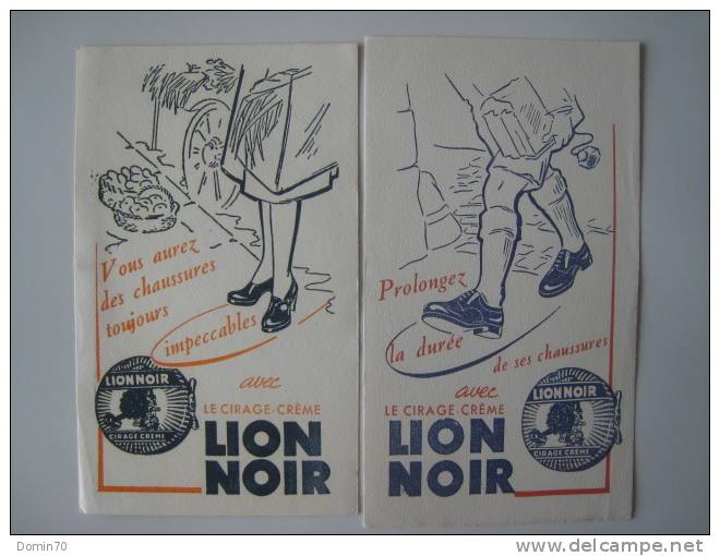 Buvards Cirage Crème Lion Noir Entretien Chaussures Lot - Collections, Lots & Séries