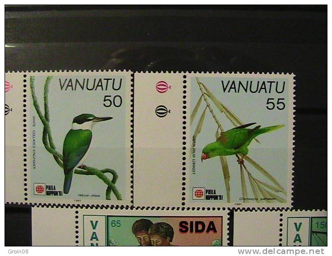 Va Oiseaux Phila Nipon 1991 4 Timbres - Vanuatu (1980-...)