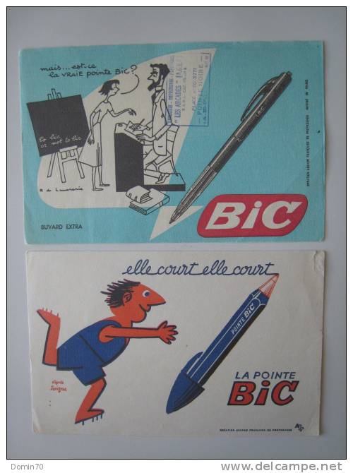 Buvards La Pointe Bic Stylo Crayon To Bic Or Not To Bic - Collections, Lots & Séries