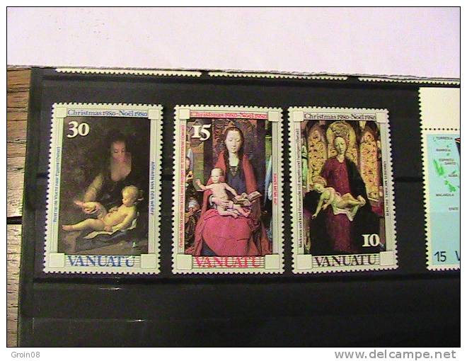 Va Noel 1980 3 Timbres - Vanuatu (1980-...)