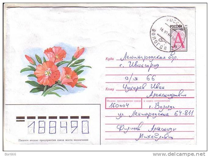 GOOD RUSSIA Postal Cover With Stamp 1998 - Flowers - Covers & Documents