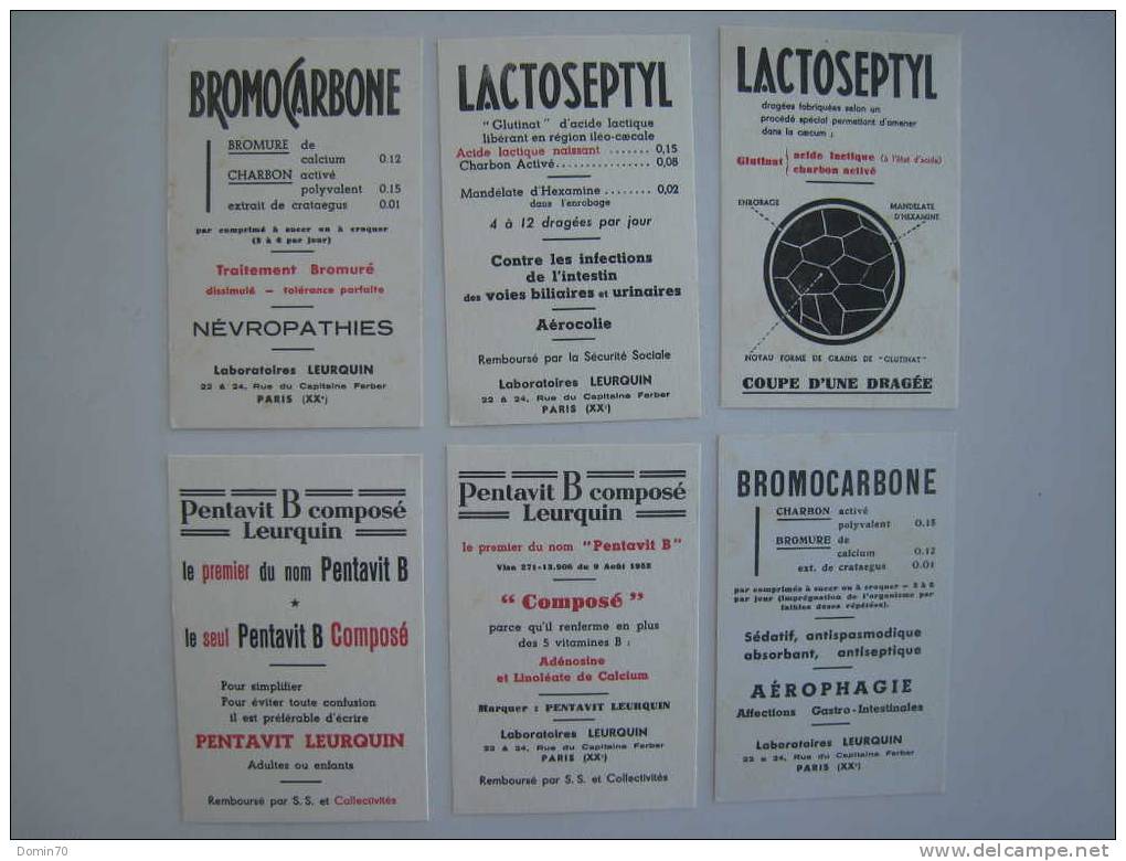 Buvard Santé Lactoseptyl Pentavit Bromocarbone Leurquin - Lots & Serien