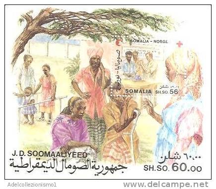 45671)foglietto Somalia 1987 Bf21 - Aiuti Della Norvegia Alla Somalia -  Nuovi - Somalië (1960-...)