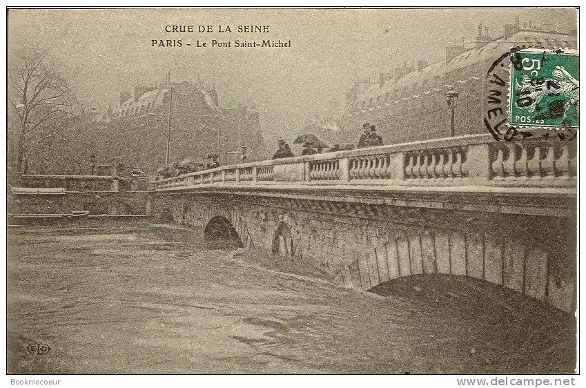 75  PARIS LE PONT SAINT  MICHEL    CRUE  DE LA SEINE - Inondations De 1910