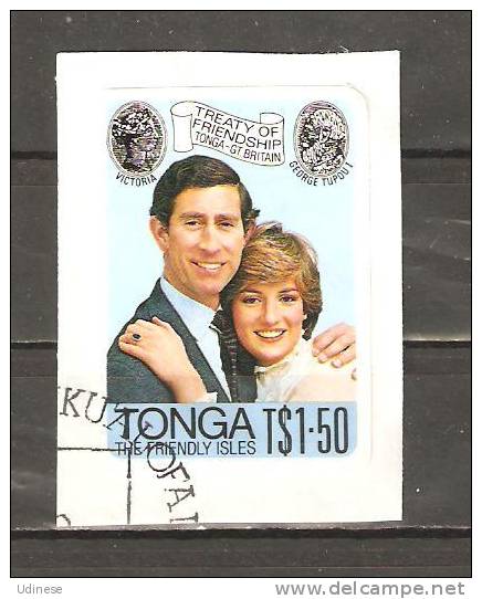 TONGA 1981 - PRINCE CHARLES  AND DIANA - 1.50 P  - USED OBLITERE GESTEMPELT - Tonga (1970-...)