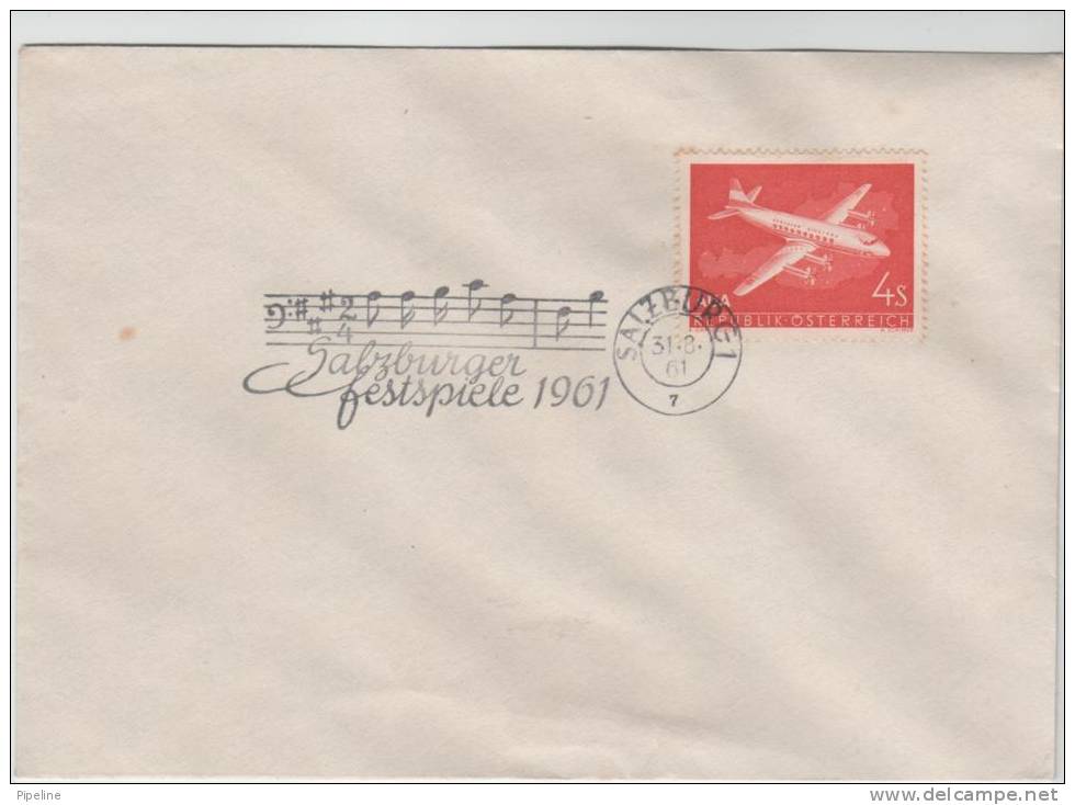 Austria Cover Special Cancel SALZBURGER FESTSPIELE 1961 31-8-1961 - Storia Postale