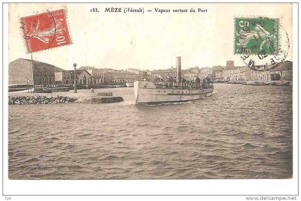 Mèze Vapeur Sortant Du Port - Mèze