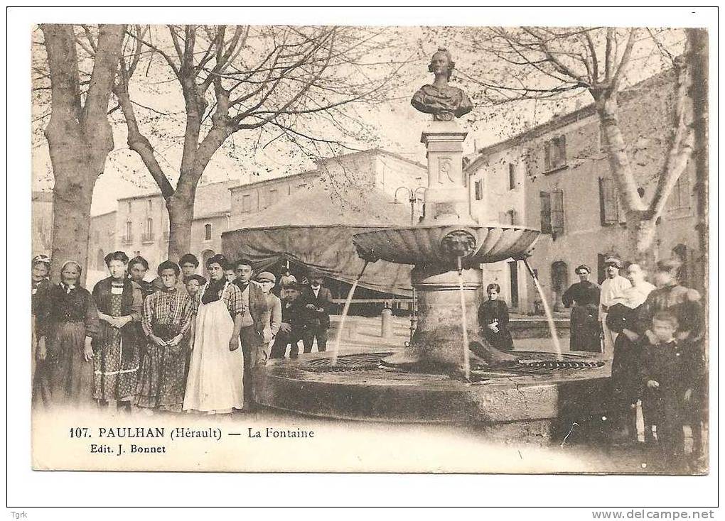 PAULHAN La Fontaine Trés Animée - Paulhan