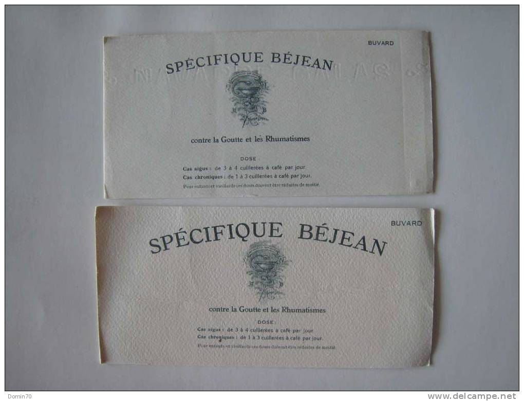 Buvards Pharmacie Spécifique Béjean Rhumatismes Gouttes - Collections, Lots & Séries