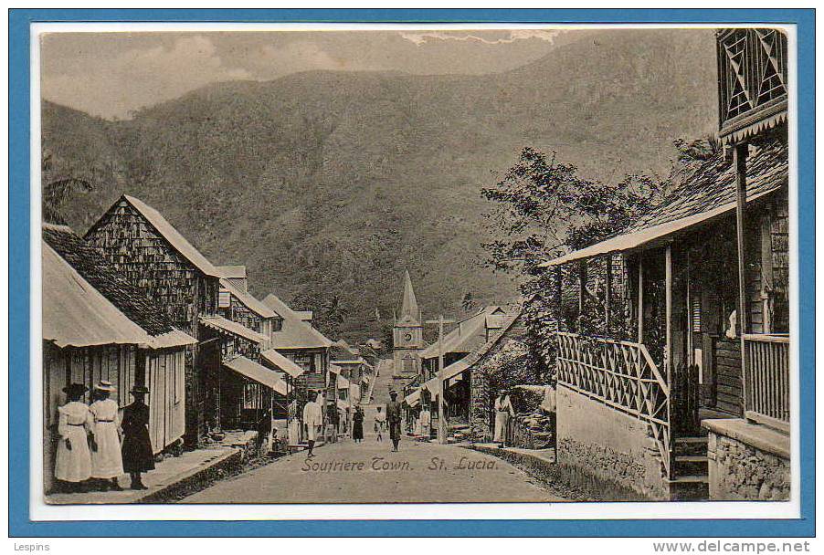 ANTILLES  - SAINTE LUCIE --  Soufriere Town St Lucia - Santa Lucía