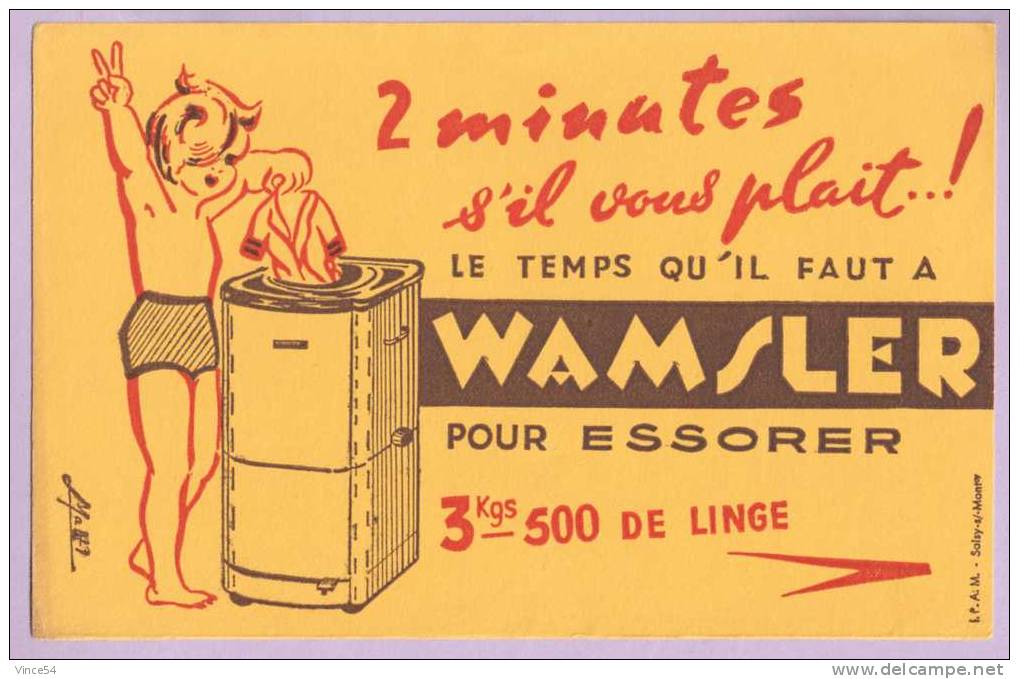 WAMSLER - ESSOREUSE - 2 Minutes S´il Vous Plait ..! Le Temps Qu´il Faut Pour Essorer 3kgs 500 De Linge - 2 Scans - W