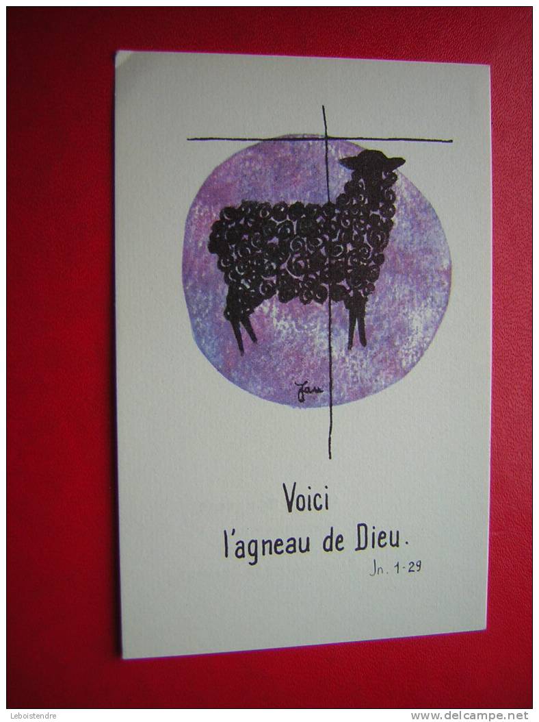 IMAGE PIEUSE-1967-VOICI L'AGNEAU DE DIEU - Images Religieuses