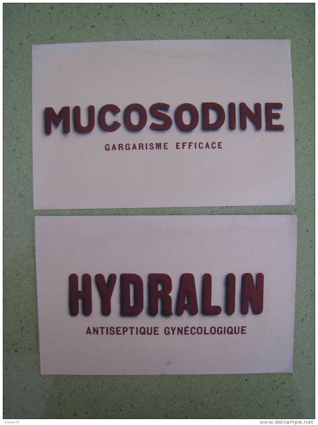Buvards Pharmacie Mucosidine Gorge Hydralin Gynécologie - Collections, Lots & Séries