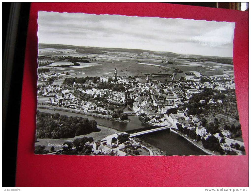 CPSM-ALLEMAGNE -DONAUWÖRTH-VUE AERIENNE ?? -NON VOYAGEE-PHOTO RECTO /VERSO-CARTE EN BON ETAT - Donauwoerth