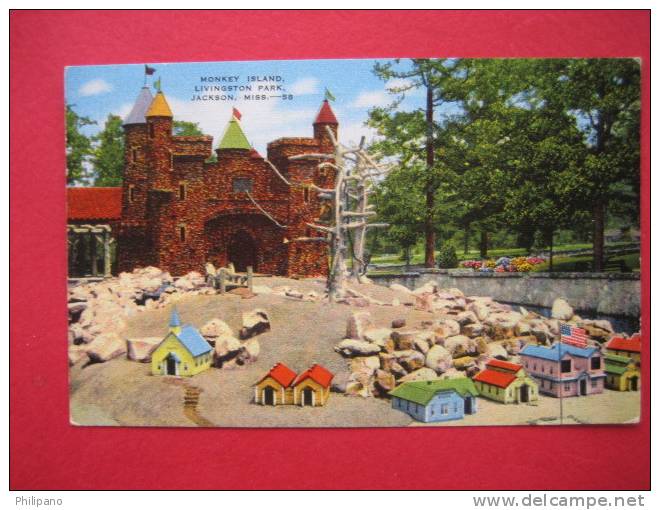 Jackson Ms     Monkey Island Livingston Park   1951 Cancel - Jackson