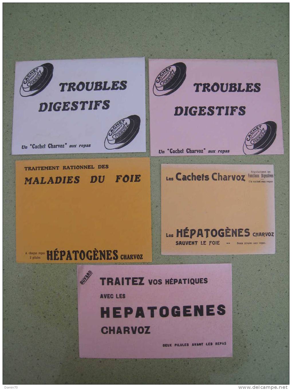 Buvards Pharmacie Cachets Charvoz Hépatogènes Foie Digestif - Colecciones & Series