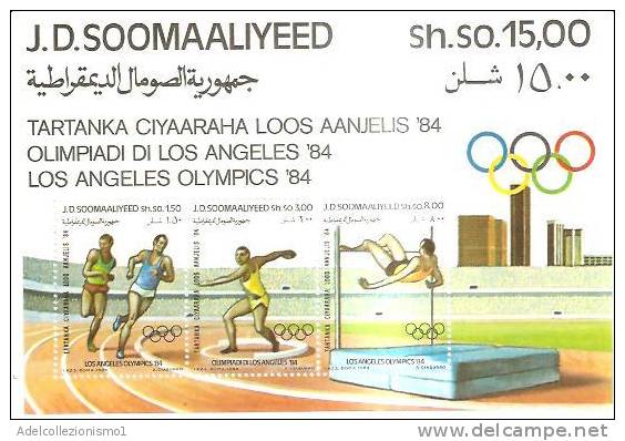 45693)foglietto Somalia 1984 Bf14 - Giochi Olimpici -  Nuovi - Somalia (1960-...)