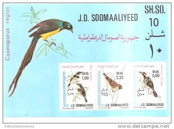 45699)foglietto Somalia 1980 Bf9 - Uccelli - Nuovi - Somalie (1960-...)