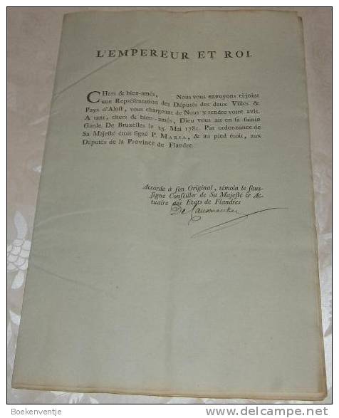 Aalst - Alost - L'Empereur Et Roi - Documents Historiques