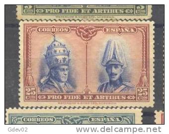 ES409-LAB102.Spain.Espagne .Pio Xl Y Alfonso Xlll.CATACUMBAS DE SAN DAMASO EN ROMA  1928 (Ed 409*) Nuevo, Con Charnela - Unused Stamps