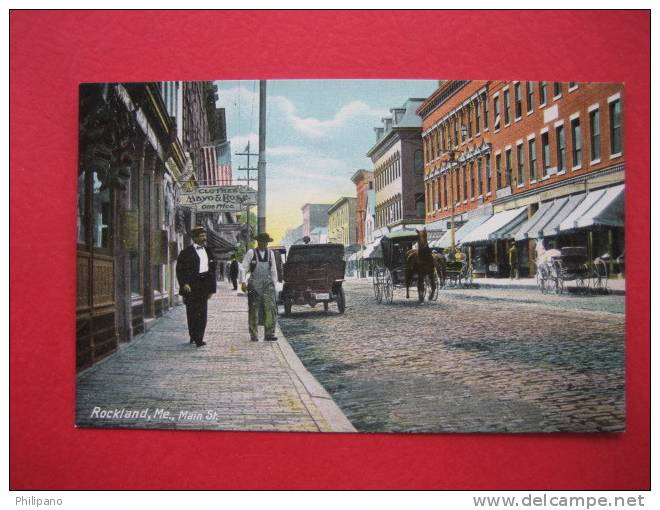 Rockland Me   Main Street   Circa 1907 - Sonstige & Ohne Zuordnung