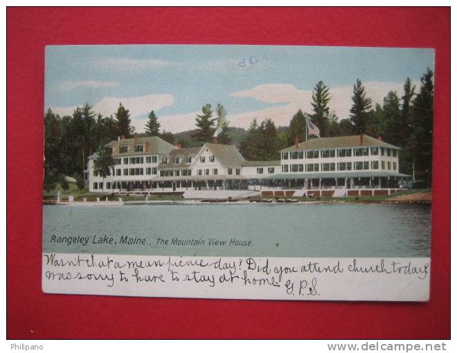 Rangeley Lake Me   The Mountain View House   1906 Cancel - Sonstige & Ohne Zuordnung