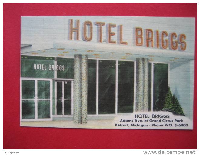 Detroit Mi      Hotel Briggs  Linen - Detroit