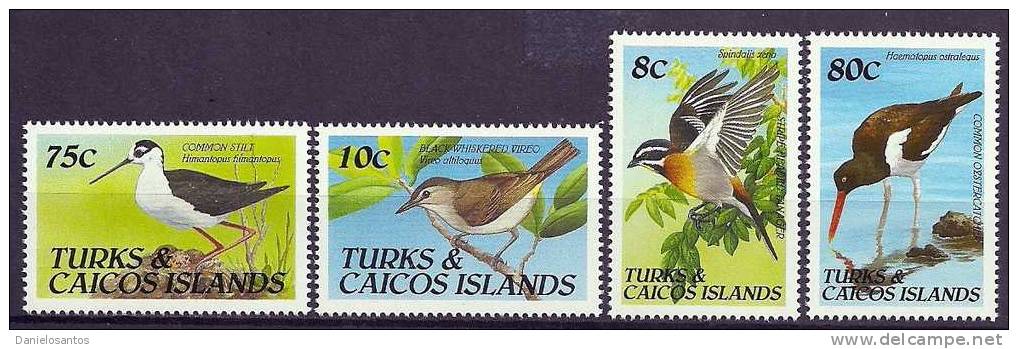 Turks And Caicos Is 1990 Birds Oiseaux  Aves  Ducks Vireo Heron Oystercatcher MNH - Canards