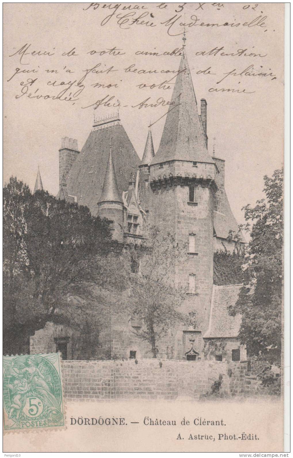 24-Dordogne- Chateau De Clérant - Otros & Sin Clasificación