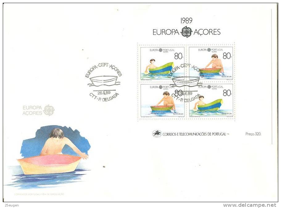 ACORES 1989 EUROPA CEPT FDC - 1989