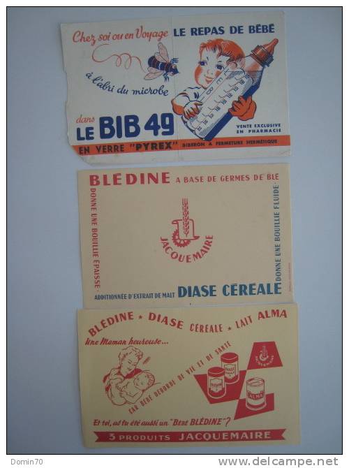 Buvards Blédine Bébé Jacquemaire Diase Biberon Bib 49 - Colecciones & Series