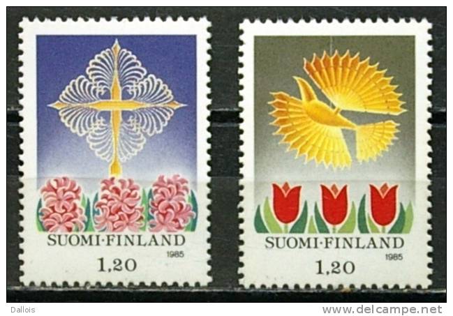 Finlande - 1985 - Oiseau - Croix - Tulipes - Jacinthes - Neufs - Nuovi