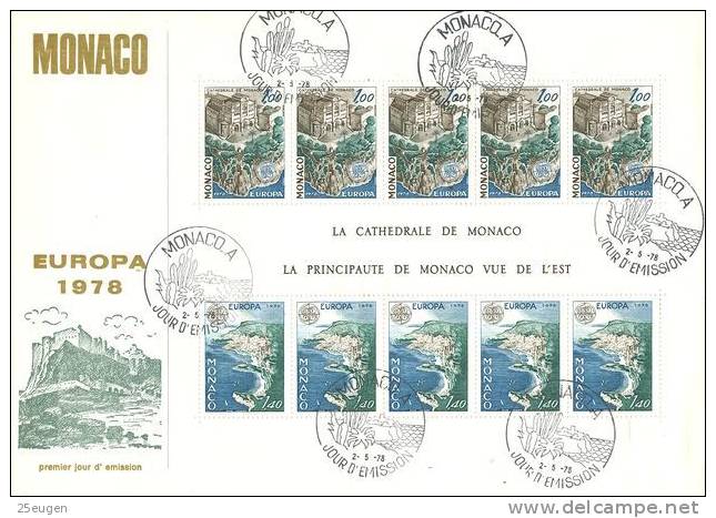 MONACO 1978  EUROPA CEPT MS FDC - 1978