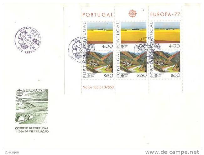 PORTUGAL  1977 EUROPA CEPT MS FDC - 1977