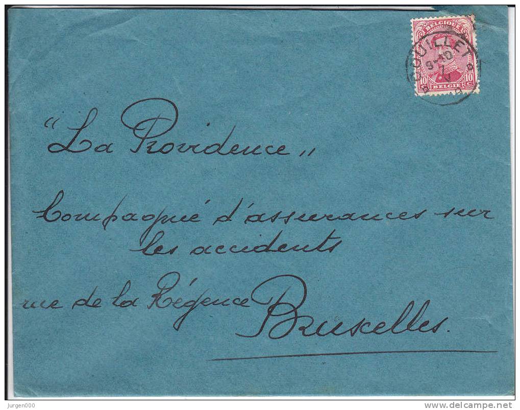 Nr 138, Op Brief Van Couillet Naar Bruxelles (3908) - 1915-1920 Albert I