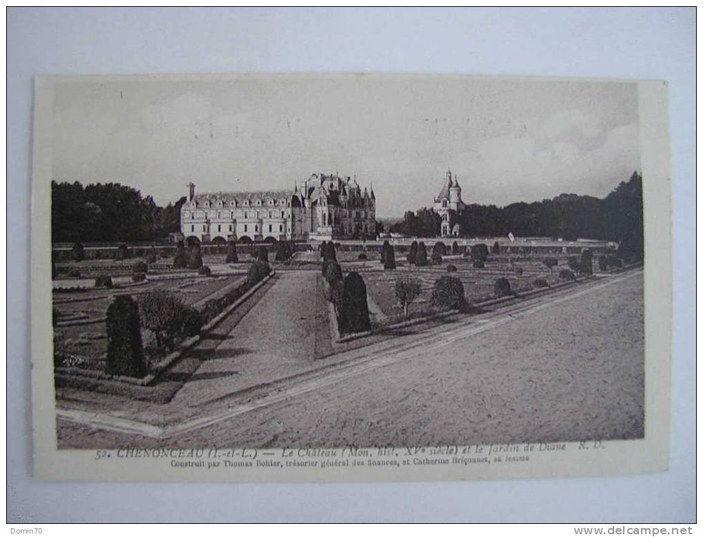 CPA Chenonceau Château Jardin De Diane - Collections, Lots & Séries