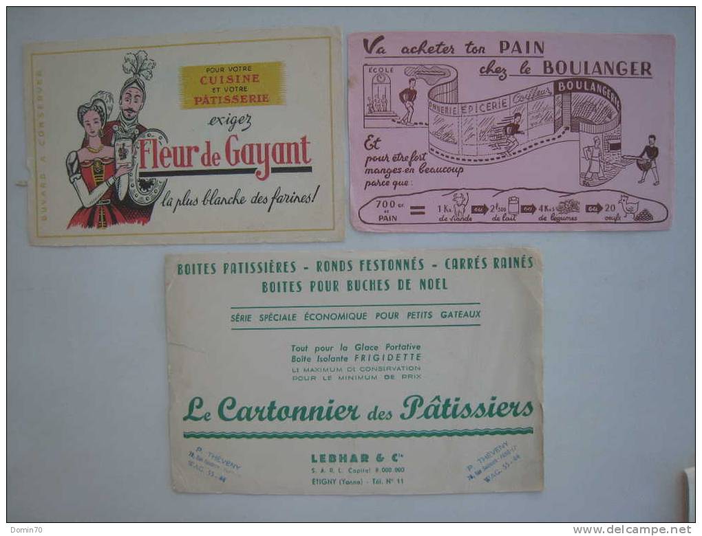 Buvards Farines Pâtisserie Pain Boulanger Fleur Gayant - Colecciones & Series