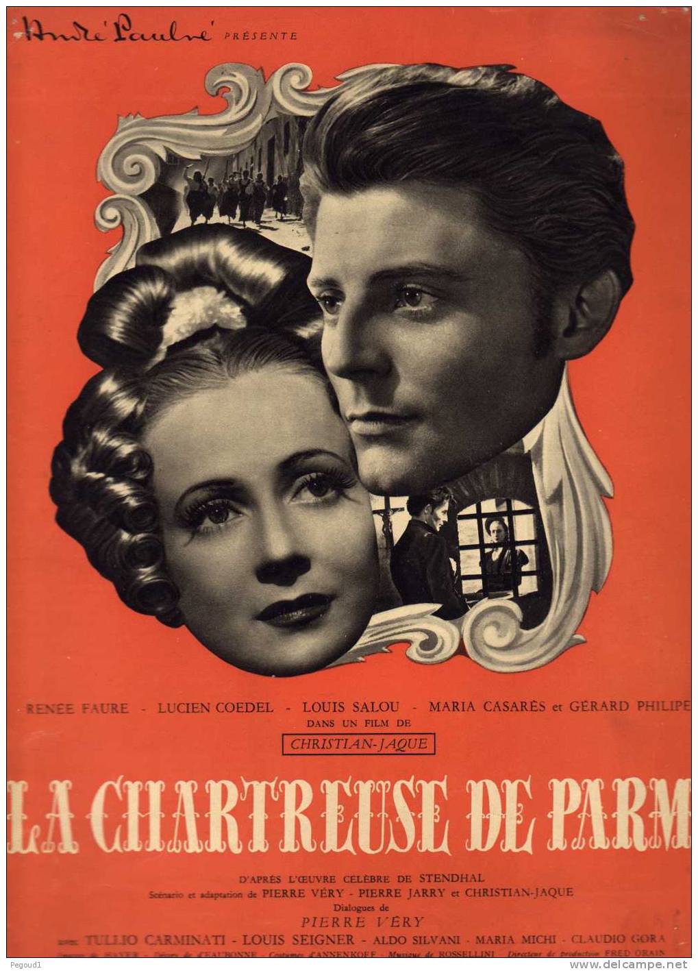 CINEMA. " LA CHARTREUSE DE PARME". PLAQUETTE PUBLICITAIRE DU FILM. 1948. - Cinema Advertisement