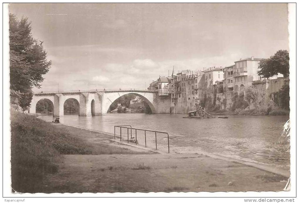 J         Lot Et Garonne  :VILLENEUVE  Sur  LOT  :  Les  Bords  Du  Lot  Et Le Pont  Des  Cieutat - Villeneuve Sur Lot