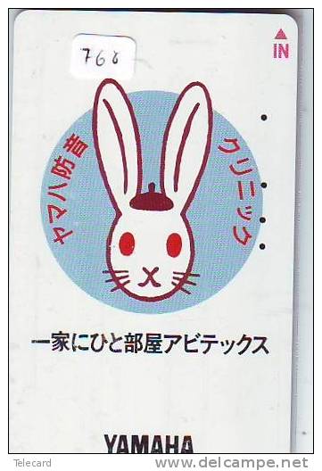 Télécarte Japon * LAPIN (760) RABBIT  * PHONECARD JAPAN * KANINCHEN * KONIJN * CONEJO - Lapins