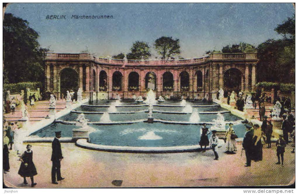 Germany-Postcard Unused -Berlin- Marchenbrunnen - 2/scans - Friedrichshain